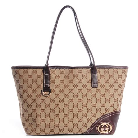 new britt tote bag gucci|GUCCI Monogram Medium New Britt Tote Brown .